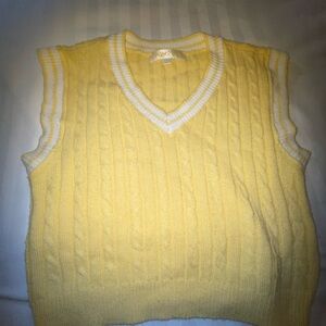 Sugar Moon Yellow Knit Sweater Vest small